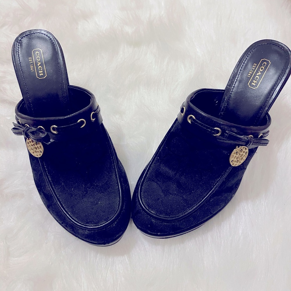 Gently used Coach clogs